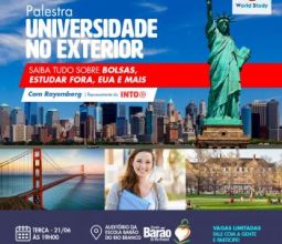 Palestra vai dar dicas para os estudantes da Barão que desejam estudar em universidades no exterior