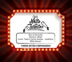 Estão abertas as inscrições para a 8ª Noite de Talentos